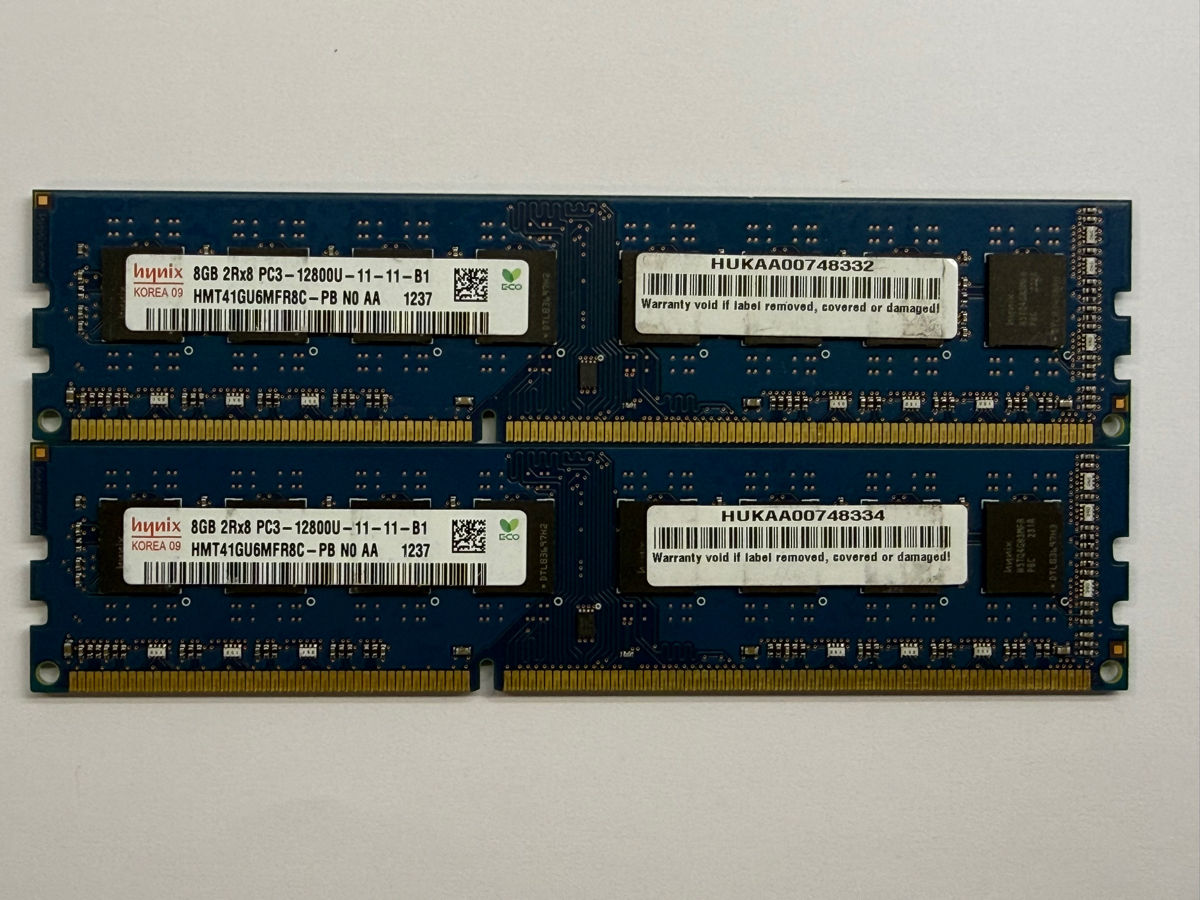 DDR3 16GB Kit (2x8GB) Hynix PC3-12800 1600MHz